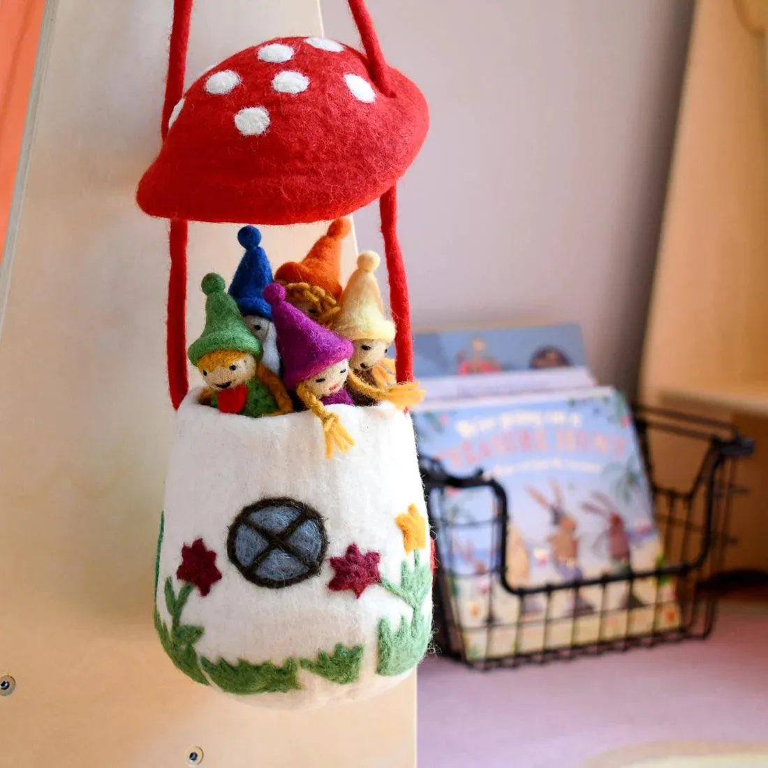 Tara Treasures - Felt Mushroom Toadstool Bag