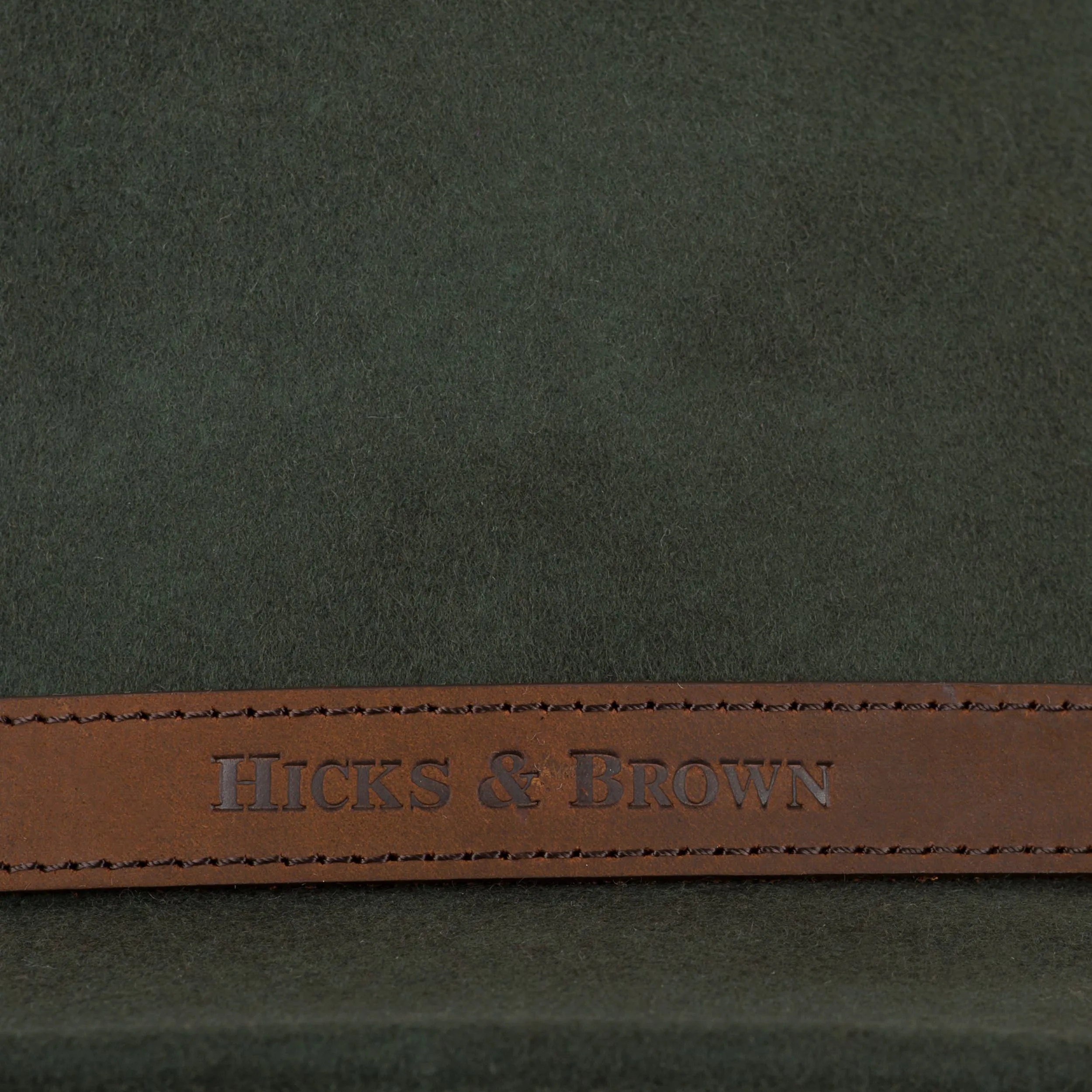 The Suffolk Fedora in Olive Green (No Feather)
