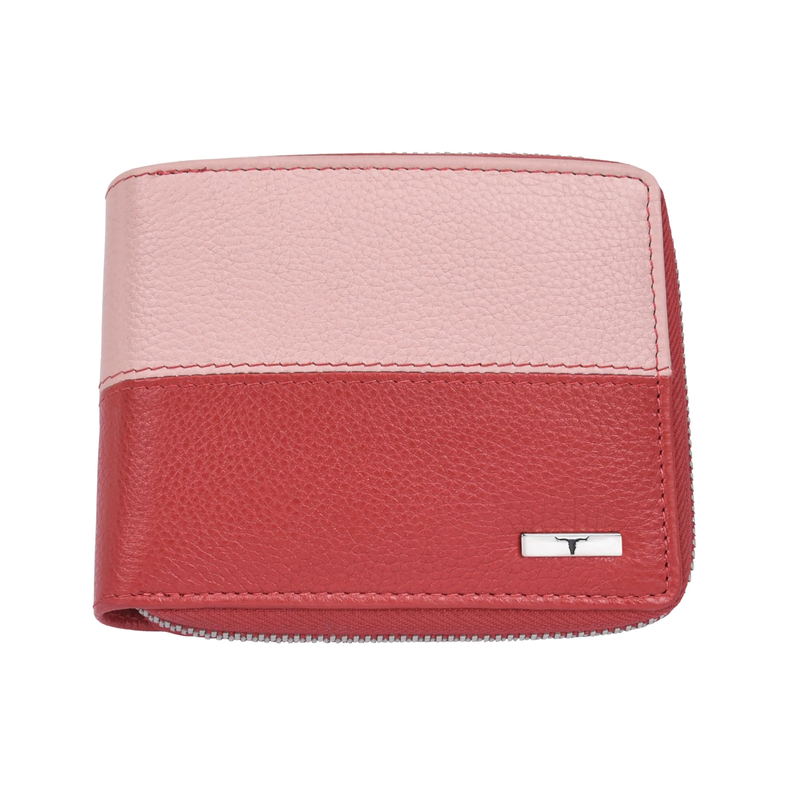 URBAN FOREST Ella Red/Pink Leather Wallet for Women