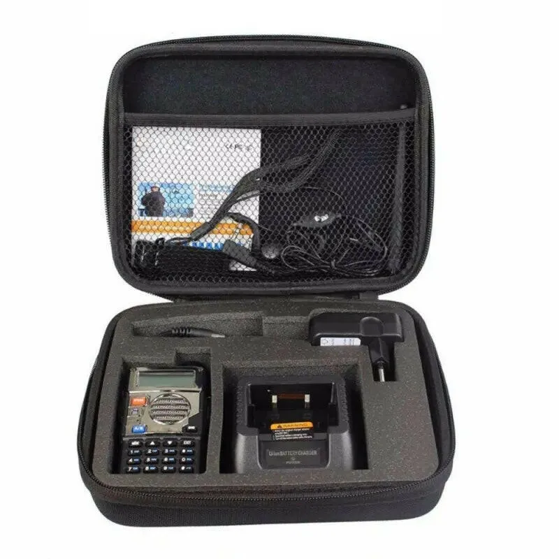 Walkie Talkie Case Carring Handbag Storage For BAOFENG UV-5R/5RE Plus Two Way Radio Launch Hunting Black Bag