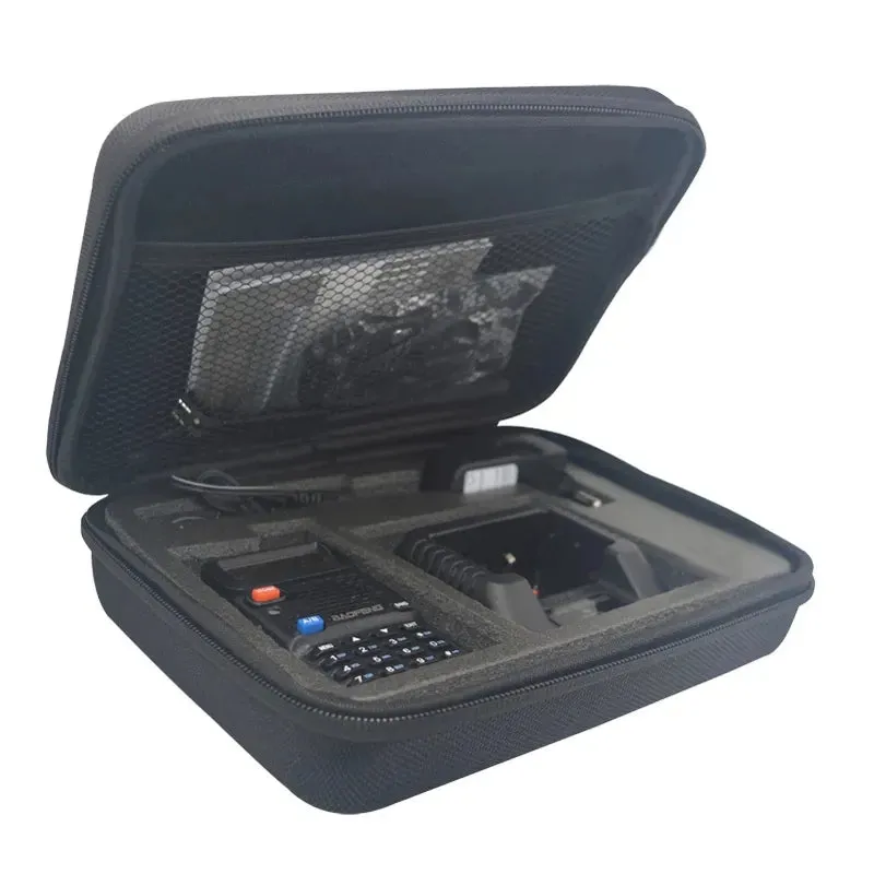 Walkie Talkie Case Carring Handbag Storage For BAOFENG UV-5R/5RE Plus Two Way Radio Launch Hunting Black Bag